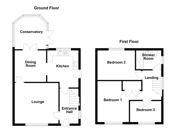 Floor Plan Image for 3 Bedroom Semi-Detached House for Sale in Northway Gardens, Mirfield