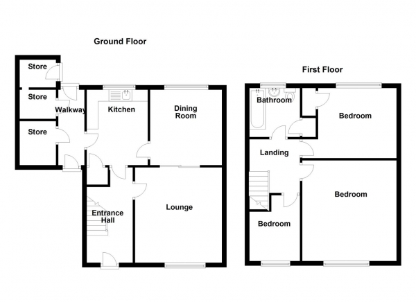 Floor Plan Image for 3 Bedroom Semi-Detached House for Sale in Lee Road, Ravensthorpe, Dewsbury