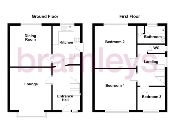 Floor Plan Image for 3 Bedroom Semi-Detached House for Sale in Hopton Lane, Lower Hopton, Mirfield