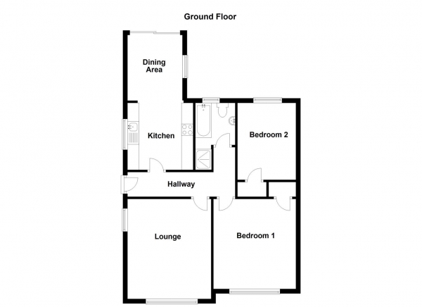 Floor Plan Image for 2 Bedroom Semi-Detached Bungalow for Sale in Overhall Road, Mirfield