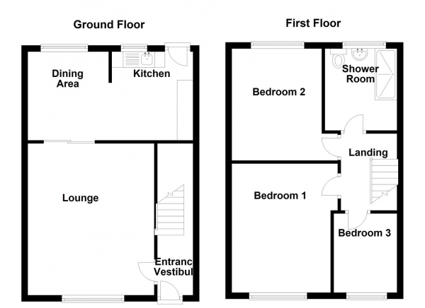 Floor Plan Image for 3 Bedroom Terraced House for Sale in Cornmill Avenue, Liversedge