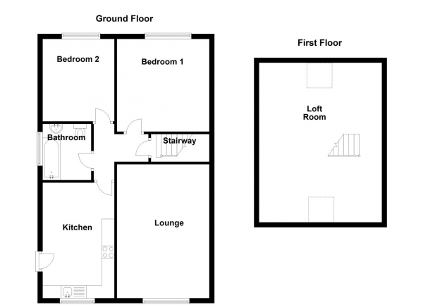 Floor Plan Image for 2 Bedroom Semi-Detached Bungalow for Sale in Trueman Avenue, Heckmondwike