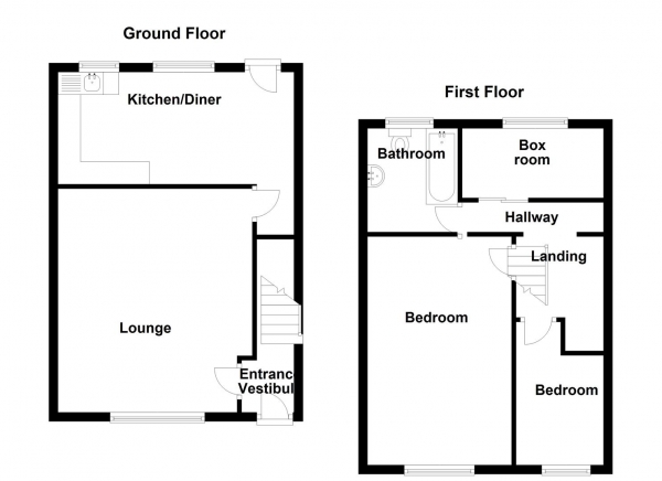 Floor Plan Image for 3 Bedroom Property for Sale in Tidswell Street, Heckmondwike