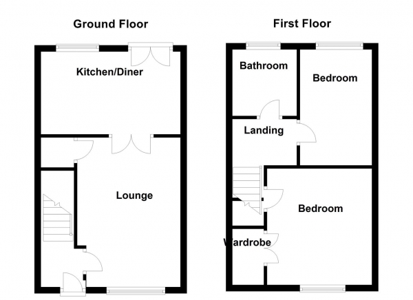 Floor Plan Image for 2 Bedroom Semi-Detached House for Sale in Capas Heights Way, Heckmondwike