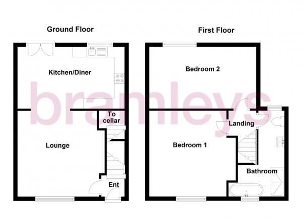 Floor Plan Image for 2 Bedroom Terraced House for Sale in Trinity Street, Mirfield