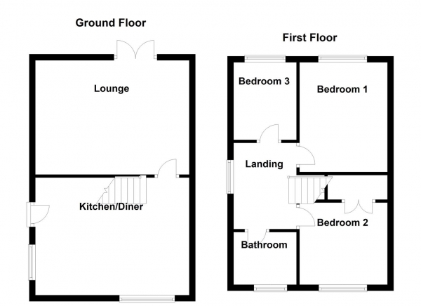 Floor Plan Image for 3 Bedroom Semi-Detached House for Sale in Fountain Drive, Liversedge