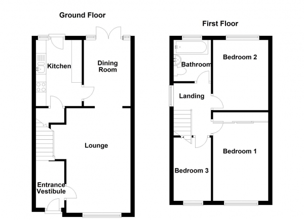 Floor Plan Image for 3 Bedroom Detached House for Sale in Westfields Road, Mirfield