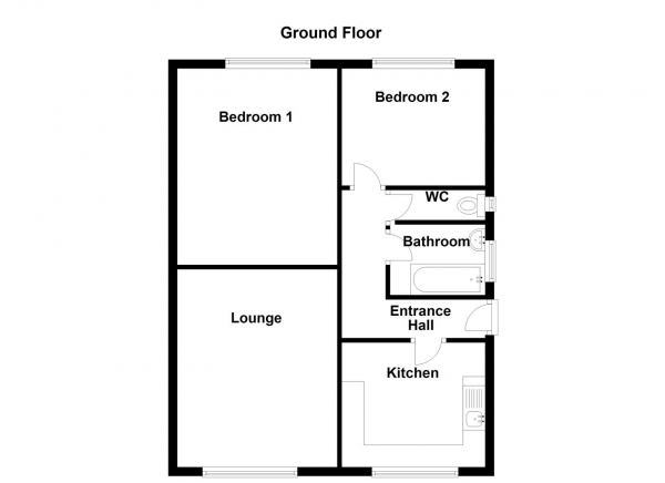 Floor Plan Image for 2 Bedroom Detached Bungalow for Sale in Halifax Road, Liversedge