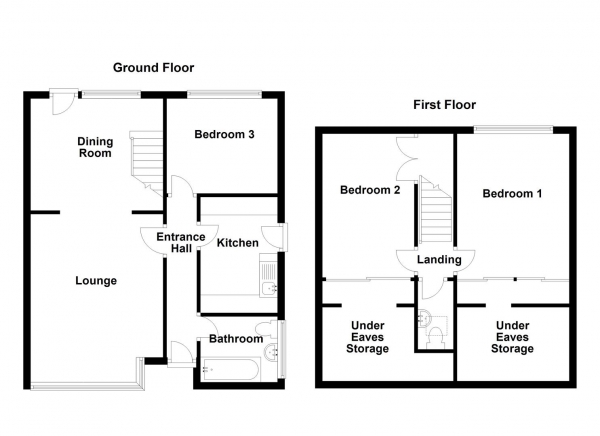 Floor Plan Image for 3 Bedroom Semi-Detached Bungalow for Sale in Shill Bank Lane, Mirfield