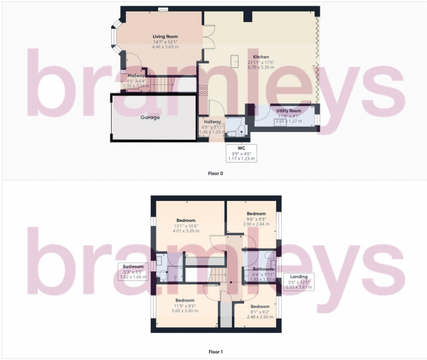 Floor Plan Image for 4 Bedroom Detached House for Sale in Chadwick Hall Gardens, Mirfield