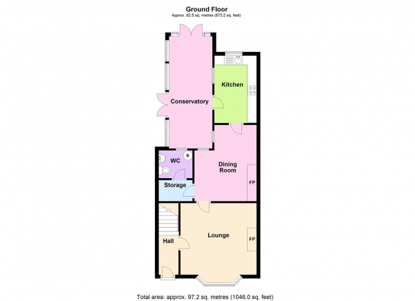 Floor Plan Image for 2 Bedroom Semi-Detached House for Sale in Knutsford Road, ANTROBUS, Northwich, CW9