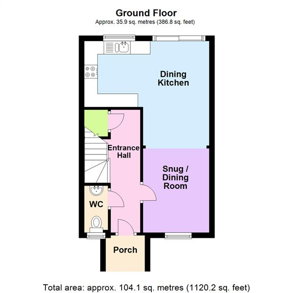 Floor Plan Image for 3 Bedroom Town House for Sale in Bourchier Way, Grappenhall Heys, Warrington, WA4