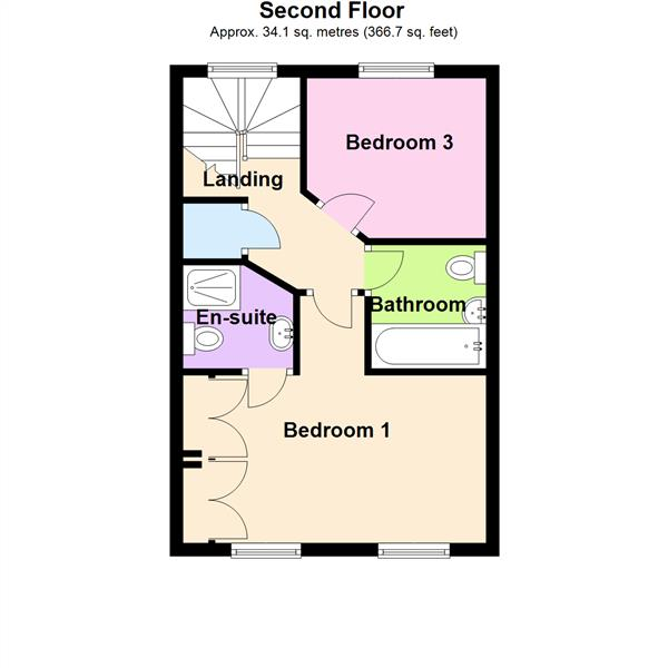 Floor Plan Image for 3 Bedroom Town House for Sale in Bourchier Way, Grappenhall Heys, Warrington, WA4