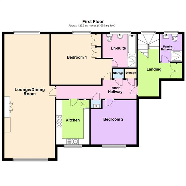 Floor Plan Image for 2 Bedroom Apartment for Sale in Field Lane, Appleton, Warrington