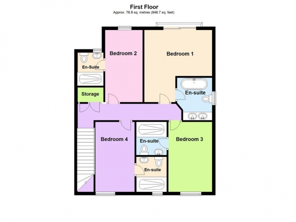 Floor Plan Image for 4 Bedroom Semi-Detached House for Sale in Dingle Lane, Appleton, Warrington