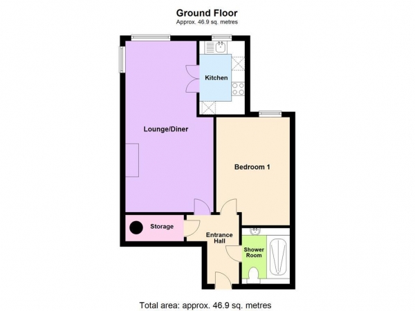 Floor Plan Image for 1 Bedroom Apartment for Sale in London Road, Stockton Heath, Warrington, WA4