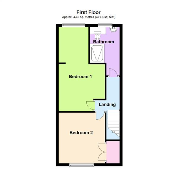 Floor Plan Image for 2 Bedroom Terraced House for Sale in Grange Avenue, Warrington, WA4