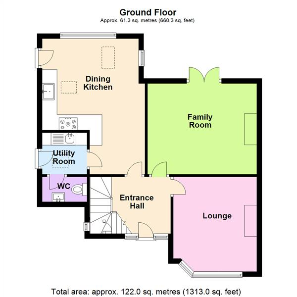 Floor Plan Image for 3 Bedroom Semi-Detached House for Sale in Stetchworth Road, Walton, Warrington, WA4