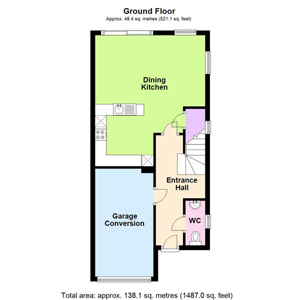 Floor Plan Image for 3 Bedroom Mews for Sale in Tresham Drive, Grappenhall Heys, Warrington, WA4