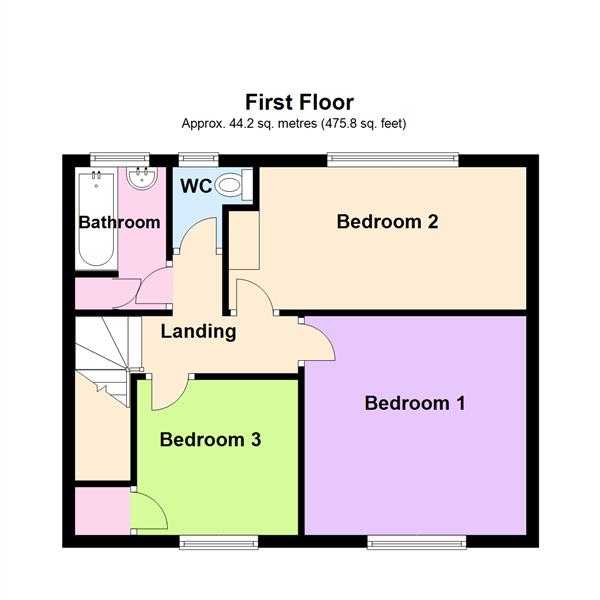 Floor Plan Image for 3 Bedroom Semi-Detached House for Sale in Highfield Avenue, Appleton, Warrington, WA4