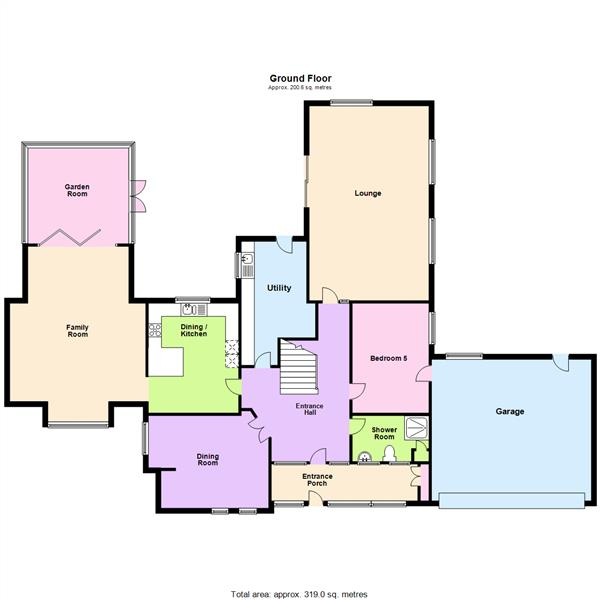 Floor Plan Image for 5 Bedroom Detached House for Sale in Dorney Close, Appleton, Warrington, WA4