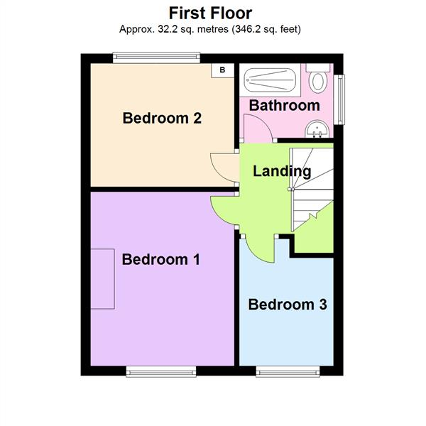 Floor Plan Image for 3 Bedroom Semi-Detached House to Rent in Grosvenor Avenue, Warrington, WA1