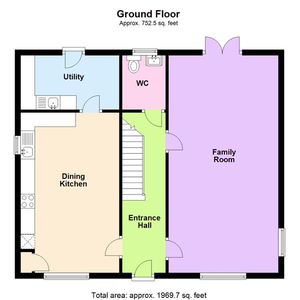 Floor Plan Image for 5 Bedroom Detached House to Rent in Ashford Drive, Appleton, Warrington, WA4