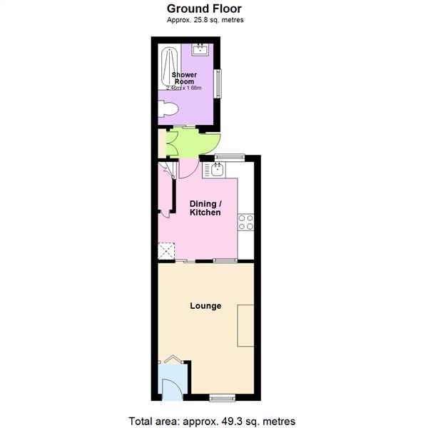 Floor Plan Image for 2 Bedroom Terraced House for Sale in Amelia Street, Warrington, WA2