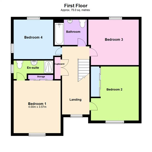 Floor Plan Image for 4 Bedroom Detached House for Sale in Hayling Close, Appleton, Warrington WA4