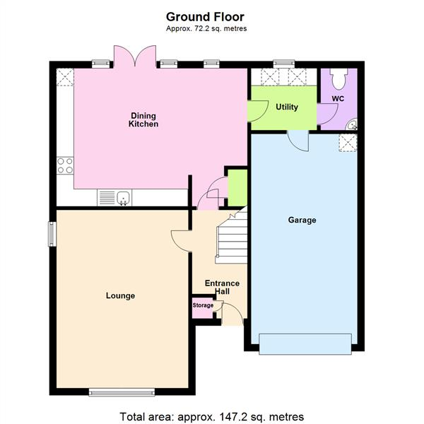 Floor Plan Image for 4 Bedroom Detached House for Sale in Hayling Close, Appleton, Warrington WA4