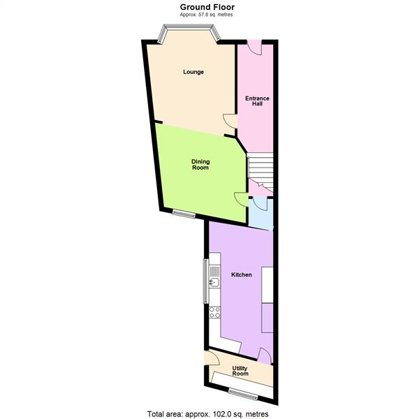 Floor Plan Image for 3 Bedroom End of Terrace House for Sale in Chester Road, Walton, Warrington