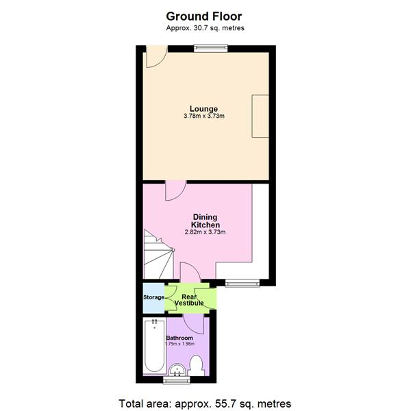 Floor Plan Image for 2 Bedroom End of Terrace House for Sale in Forshaw Street, Warrington WA2