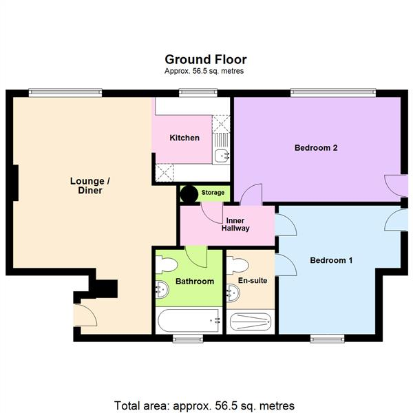 Floor Plan Image for 2 Bedroom Apartment for Sale in Elphins Drive, Warrington WA4