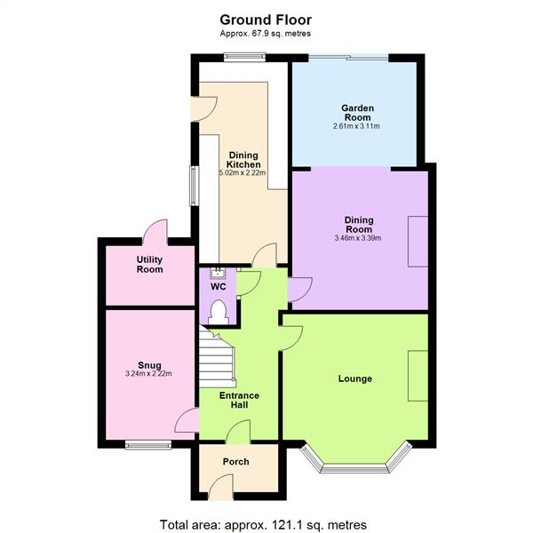 Floor Plan Image for 4 Bedroom Semi-Detached House for Sale in Brian Avenue, Stockton Heath, Warrington WA4