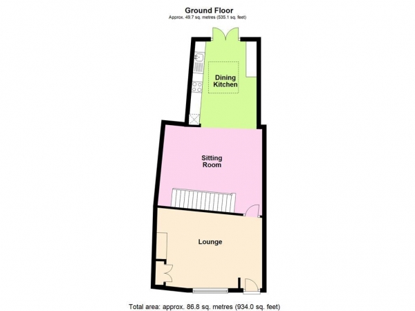 Floor Plan Image for 2 Bedroom Terraced House to Rent in Oxford Street, Victoria Park, Warrington, WA4