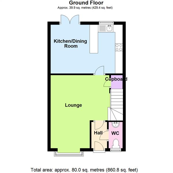 Floor Plan Image for 3 Bedroom Semi-Detached House to Rent in Wedgwood Drive, Warrington, WA4