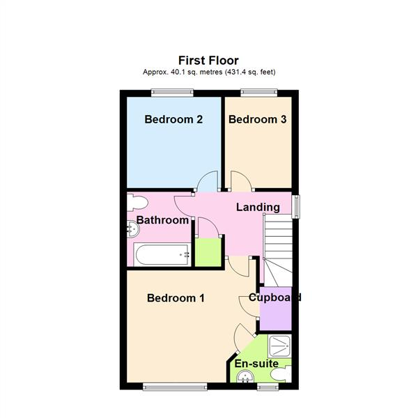 Floor Plan Image for 3 Bedroom Semi-Detached House to Rent in Wedgwood Drive, Warrington, WA4