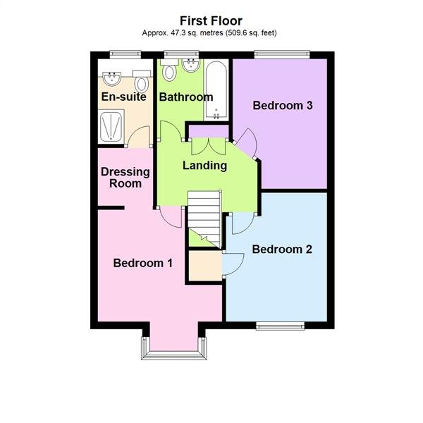 Floor Plan Image for 3 Bedroom Detached House to Rent in Wade Avenue, The Heath, Warrington, WA4