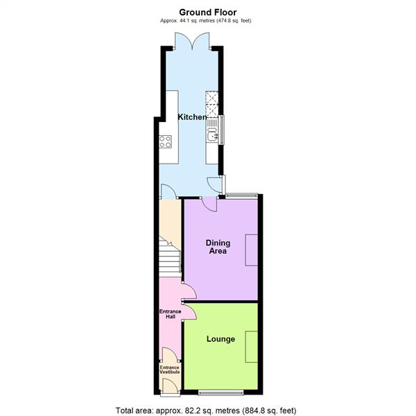 Floor Plan Image for 2 Bedroom Terraced House to Rent in Brackley Street, Stockton Heath, Warrington, WA4