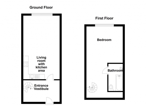 Floor Plan Image for 1 Bedroom Flat for Sale in High Street, Heckmondwike