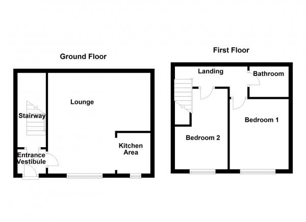 Floor Plan Image for 2 Bedroom Terraced House for Sale in Bradford Road, Birstall, Batley