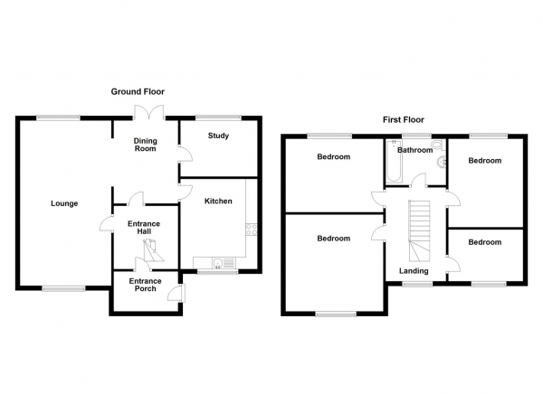 Floor Plan Image for 4 Bedroom Detached House for Sale in Almondroyd, Heckmondwike