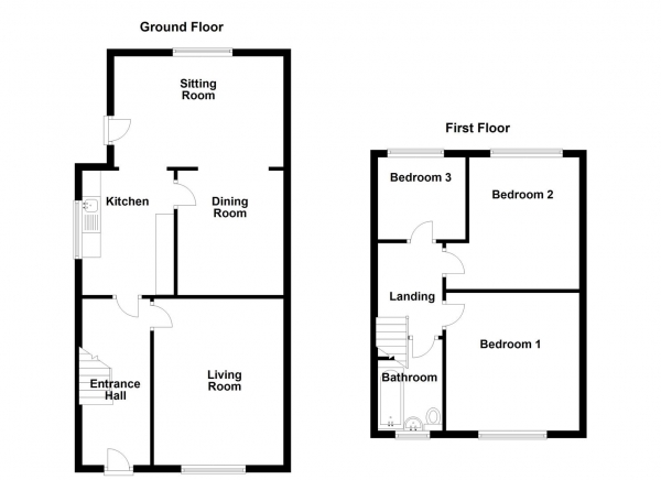 Floor Plan Image for 3 Bedroom Semi-Detached House for Sale in Trueman Avenue, Heckmondwike