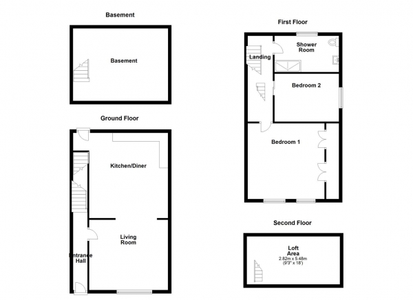 Floor Plan Image for 2 Bedroom End of Terrace House for Sale in Birkhead Street, Heckmondwike