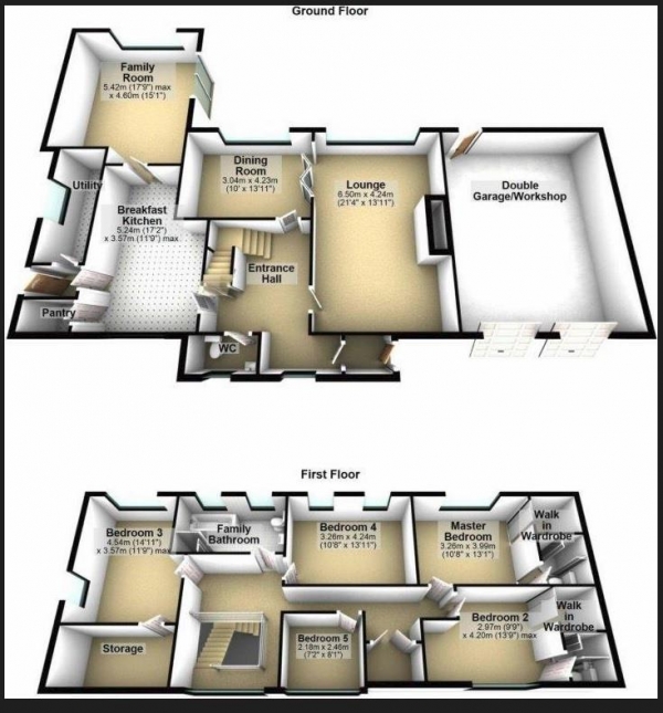 Floor Plan Image for 5 Bedroom Detached House for Sale in Liversedge Hall Lane, Liversedge