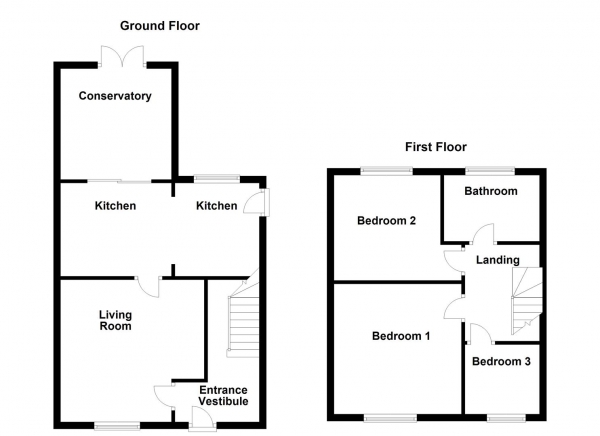 Floor Plan Image for 3 Bedroom Semi-Detached House for Sale in Crowther Road, Heckmondwike