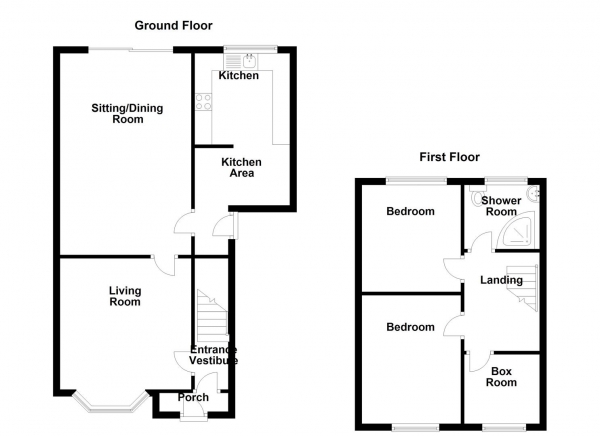 Floor Plan Image for 2 Bedroom Semi-Detached House for Sale in Huddersfield Road, Liversedge