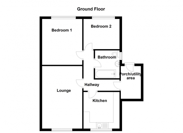 Floor Plan Image for 2 Bedroom Semi-Detached Bungalow for Sale in Listerdale, Liversedge