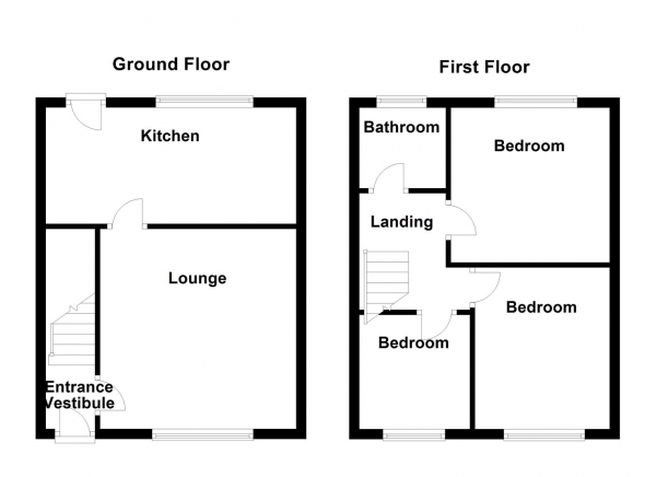 Floor Plan Image for 3 Bedroom Property for Sale in Cornmill Avenue, Liversedge