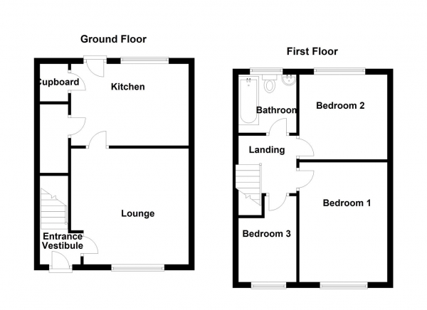 Floor Plan Image for 3 Bedroom Semi-Detached House for Sale in Firthcliffe Place, Liversedge